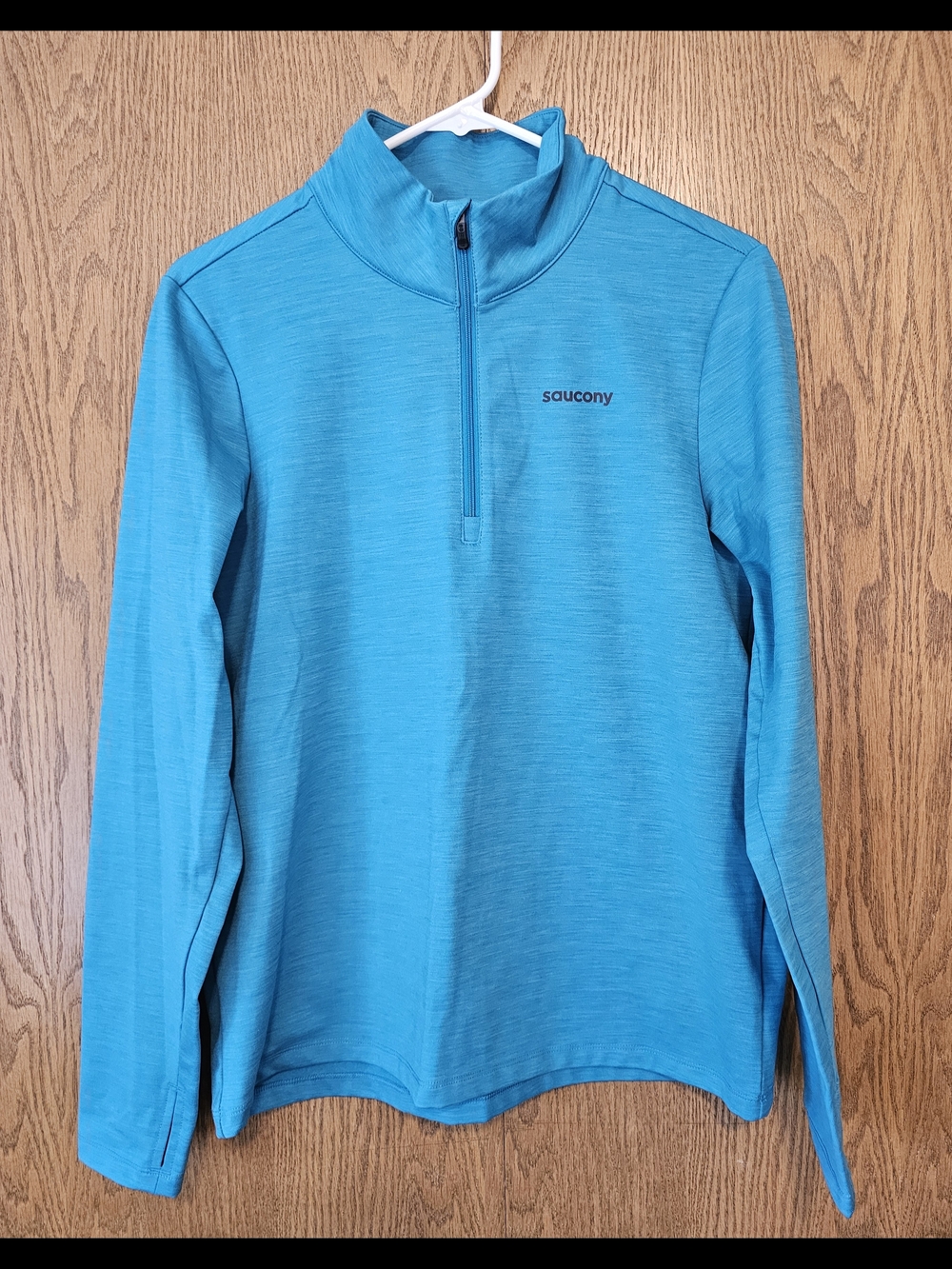 Saucony Men’s Blue Quarter-Zip Athletic Pullover Lightweight Running Performance